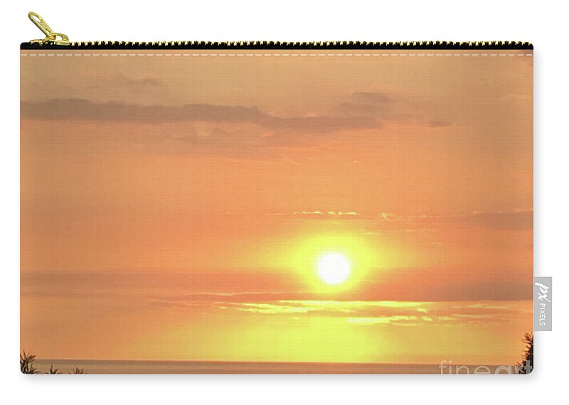 Sunsets Zip Pouch featuring the photograph Autumn Sunset by Karen Nicholson