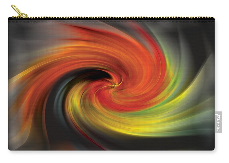 Abstract Carry-all Pouch featuring the photograph Autumn Swirl by Debra and Dave Vanderlaan