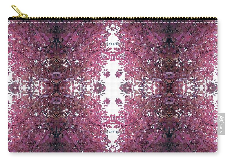 Autumn Zip Pouch featuring the photograph Autumn Tree Leaves fractal C4 by Julia Woodman