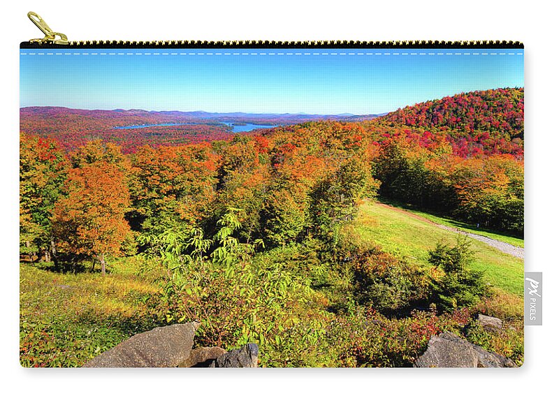 Autumn Landscapes Zip Pouch featuring the photograph Autumn View from McCauley Mountain by David Patterson
