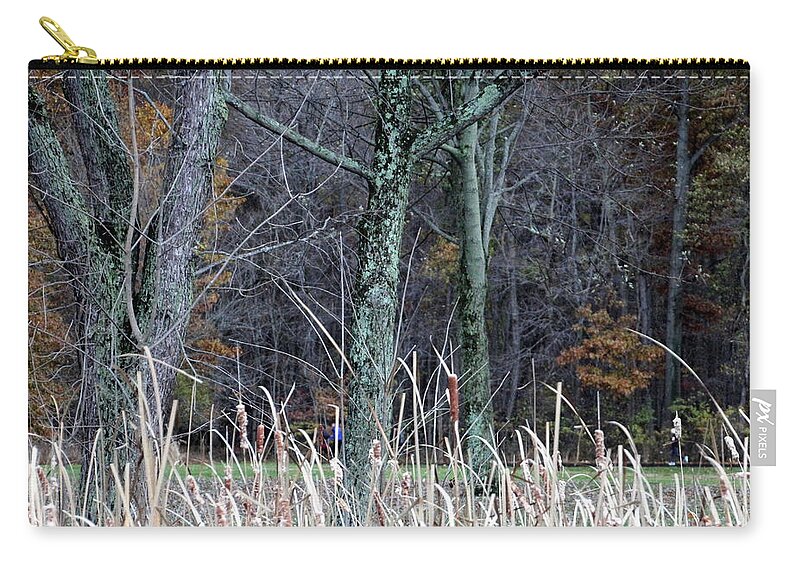 Woods Zip Pouch featuring the photograph Autumn Woods by Valerie Collins