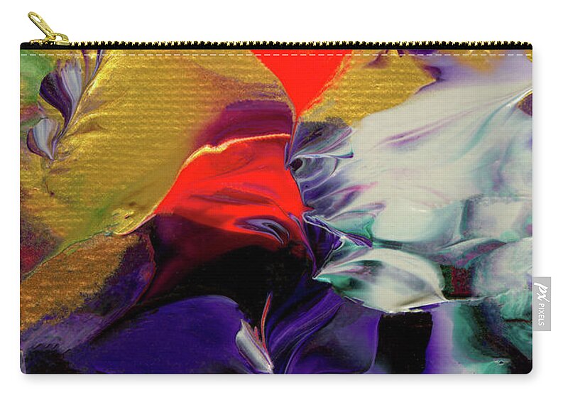 Avalanche Zip Pouch featuring the painting Avalanche by Nan Bilden