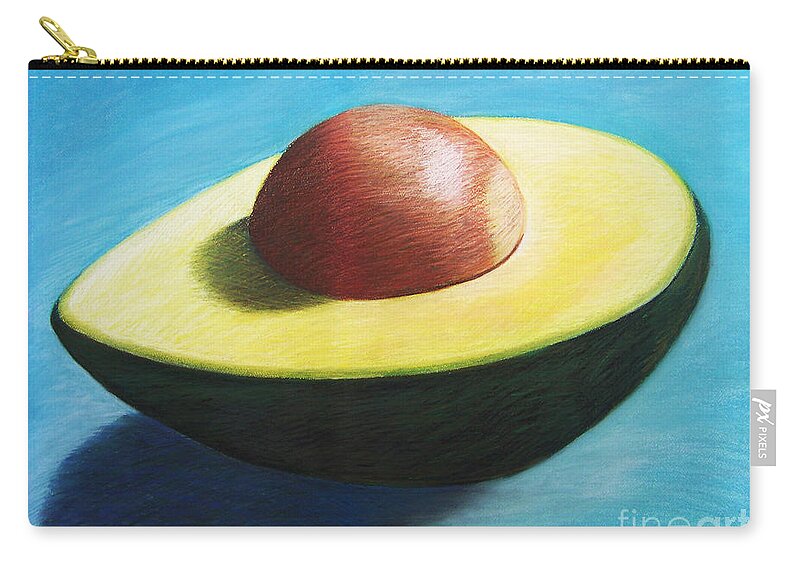 Avocado Zip Pouch featuring the painting Avocado Grande by Sally Storey Jones