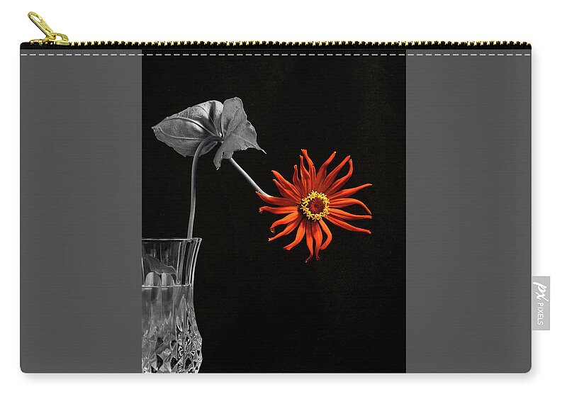 Orange Flower Zip Pouch featuring the photograph Awaken by Don Spenner