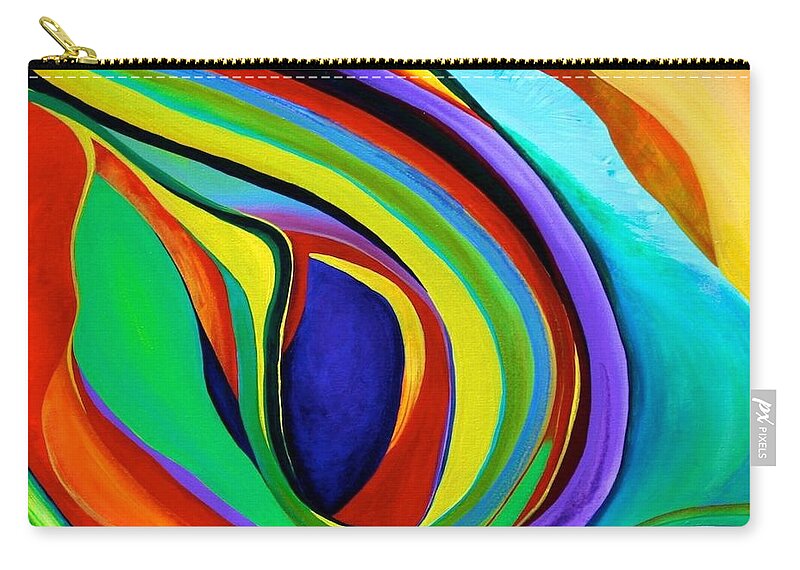  Zip Pouch featuring the painting Awakening by Polly Castor