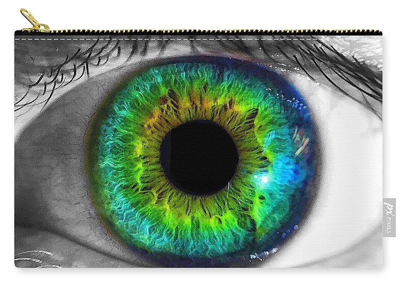 Eyes Zip Pouch featuring the photograph Aye Eye by Paul Wilford