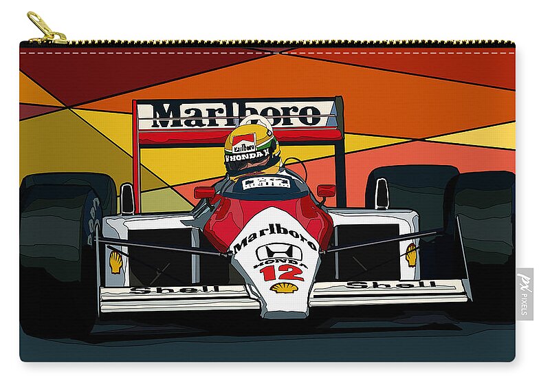 Ayrton Senna Mclaren Honda Mp4 6 Carry All Pouch For Sale By Valentin Domovic