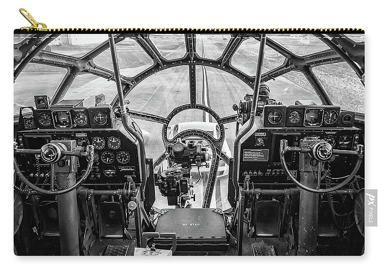B29 Zip Pouch featuring the photograph B-29 Fifi by David Hart