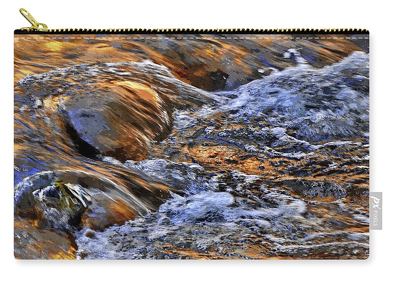 Babbling Brook Zip Pouch featuring the photograph Babbling Brook by Andrea Kollo