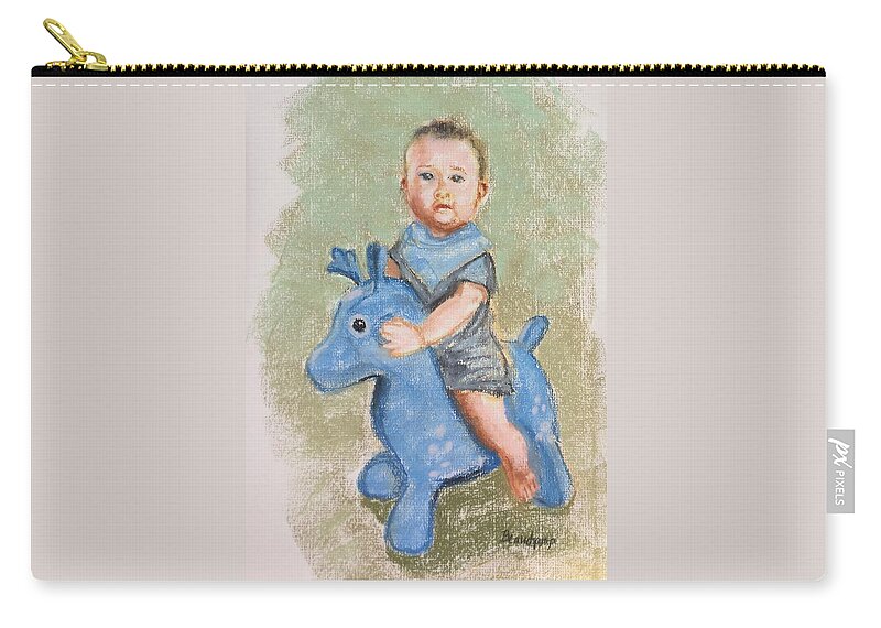 Baby Zip Pouch featuring the pastel Baby Blake by Nancy Beauchamp