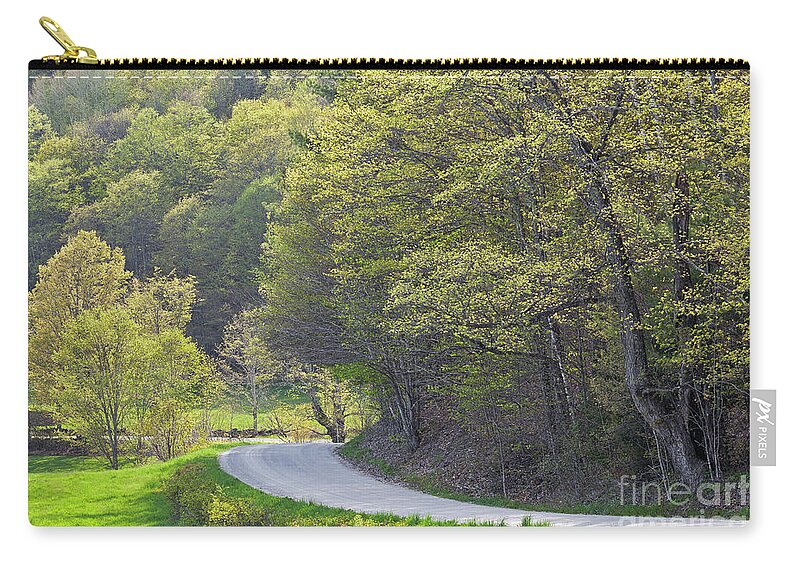 Spring Zip Pouch featuring the photograph Back Road Spring by Alan L Graham