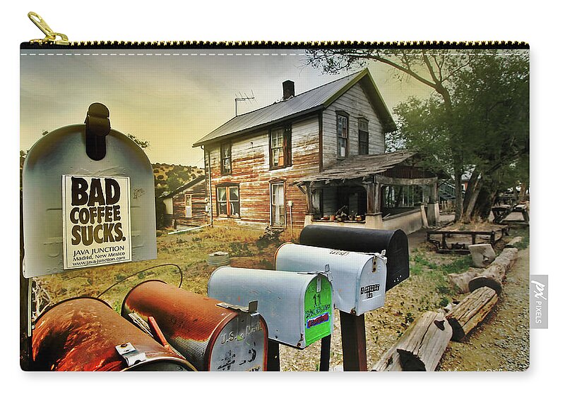 Bad Coffee Zip Pouch featuring the photograph Bad Coffee by Micah Offman