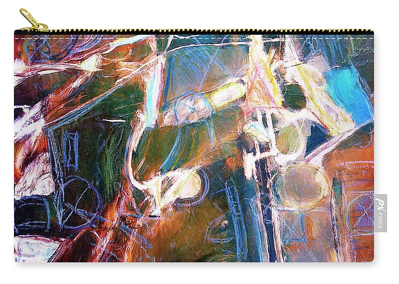 Abstract Zip Pouch featuring the painting Badlands 1 by Dominic Piperata