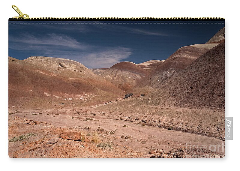 Badland Zip Pouch featuring the photograph Badlands near Hanksville Utah by Cindy Murphy - NightVisions