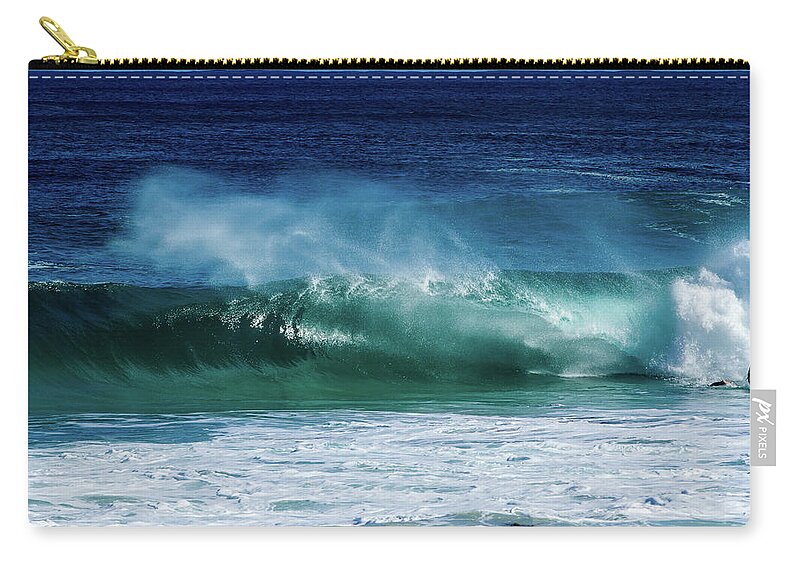 Wave Zip Pouch featuring the photograph Bail out by Mik Rowlands