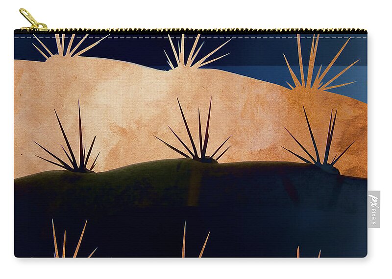 Baja Zip Pouch featuring the photograph Baja Landscape Number 1 Square by Carol Leigh