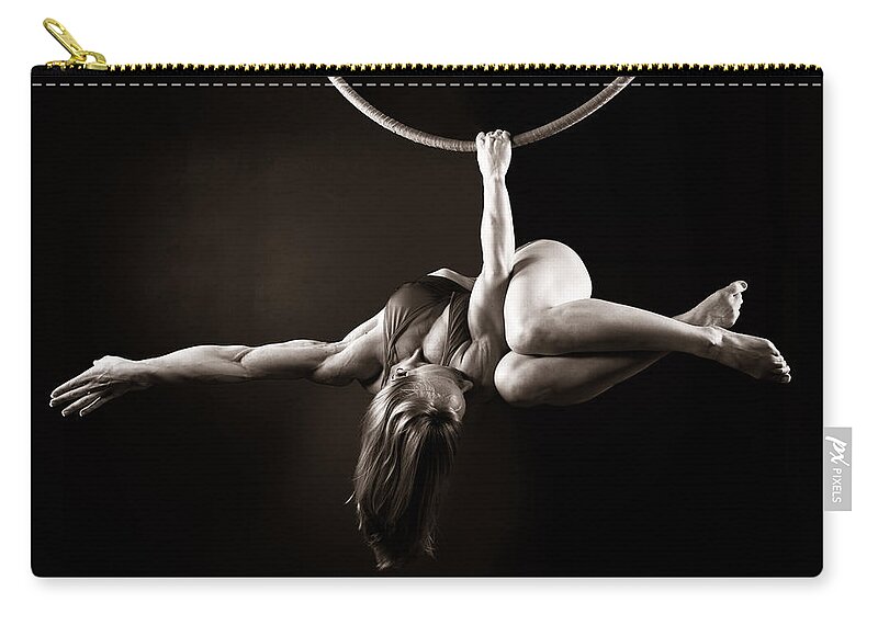 Aerial Zip Pouch featuring the photograph Balance of Power 2011 Meathook by Monte Arnold
