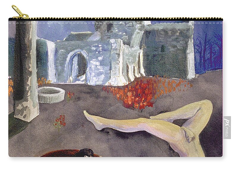 Church Zip Pouch featuring the painting Balance by Rene Capone