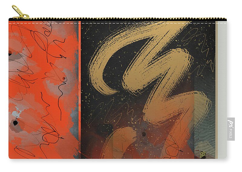 Framed Prints Zip Pouch featuring the digital art Balancing Act 5 by Janis Kirstein