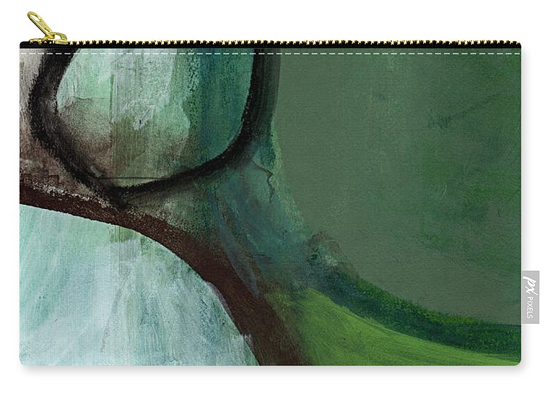 Abstract Carry-all Pouch featuring the painting Balancing Stones by Linda Woods