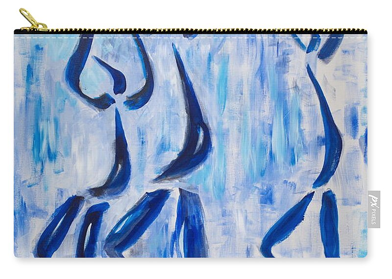 Ballet Dancers Zip Pouch featuring the painting Ballet Dancers by Walt Brodis
