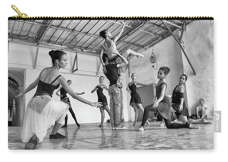 Cuba Zip Pouch featuring the photograph Ballet Practice - Havana by Marla Craven