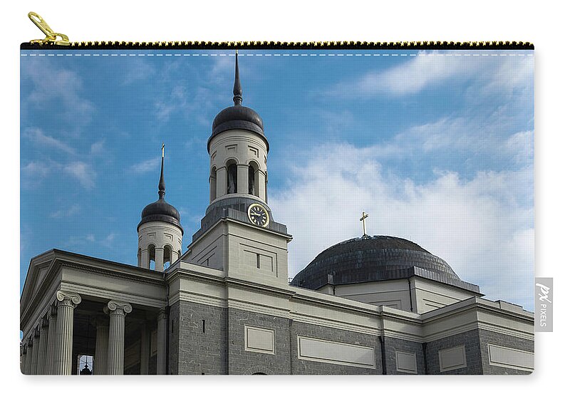 Basilica Zip Pouch featuring the photograph Baltimore Basilica by Steven Richman
