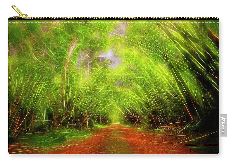 Bamboo Zip Pouch featuring the photograph Bamboo Cathedral by Sharon Ann Sanowar