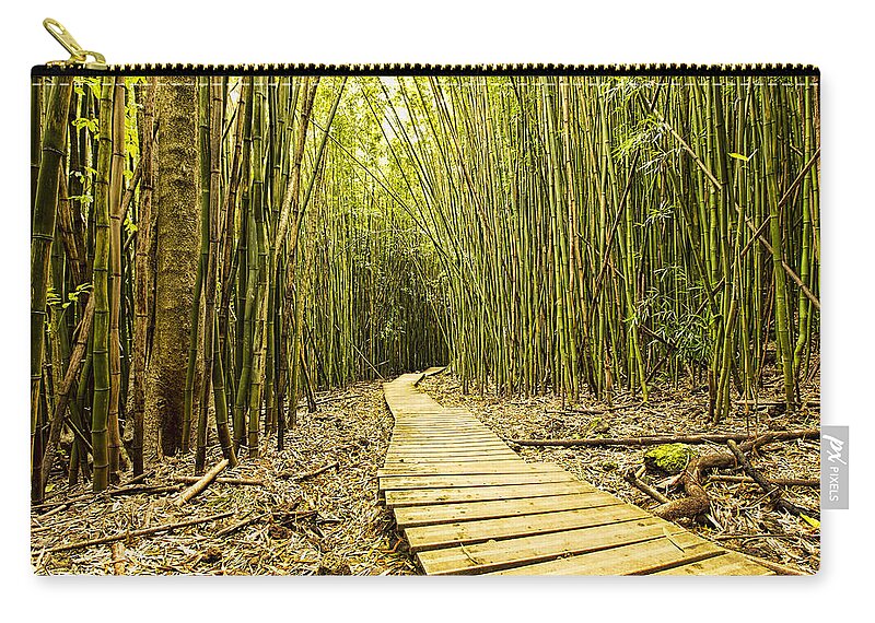Bamboo Forrest Zip Pouch featuring the photograph Bamboo Forrest by Josh Bryant