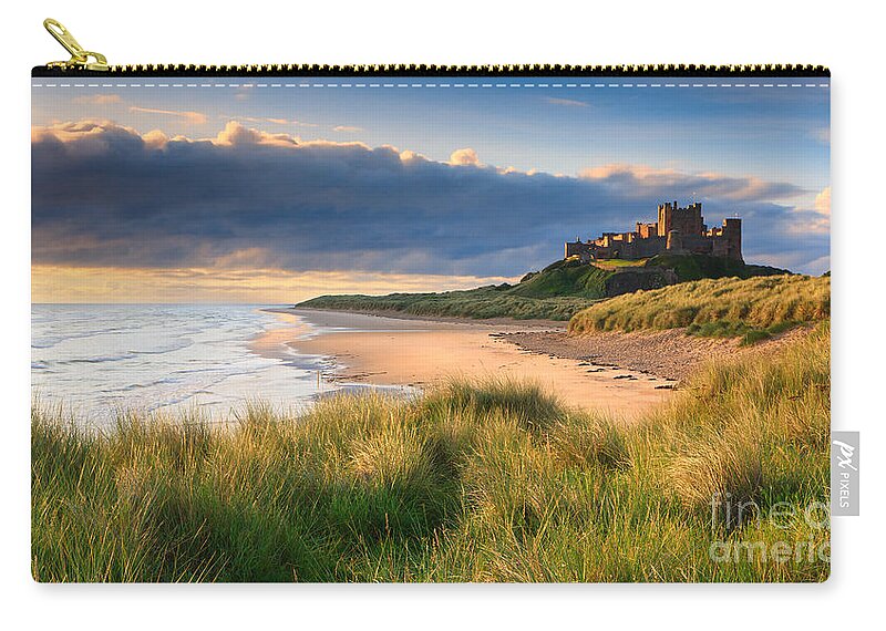 Bamburgh Zip Pouch featuring the photograph Bamburgh Castle - Northumberland 5 by Henk Meijer Photography