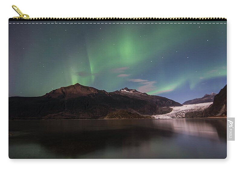 Northern Lights Zip Pouch featuring the photograph Bands by David Kirby