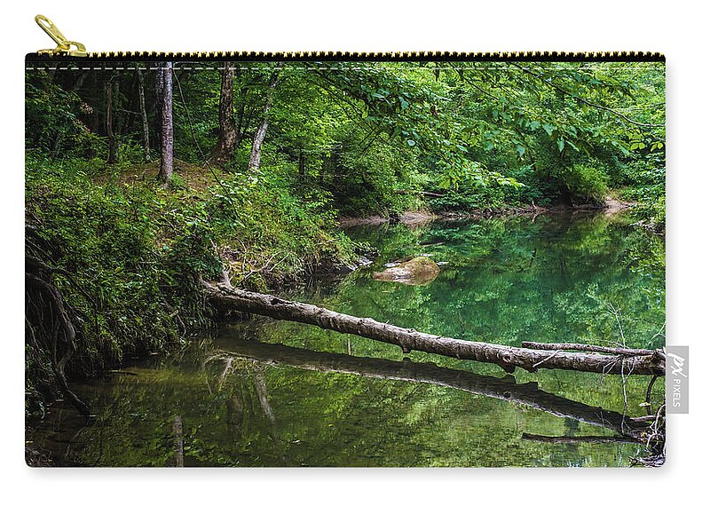 Lilly Zip Pouch featuring the photograph Bankhead Blue Hole Reflections by James-Allen