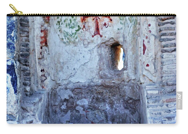 Archaeology Zip Pouch featuring the photograph Baptistry Stie in Beit She'an by Lydia Holly