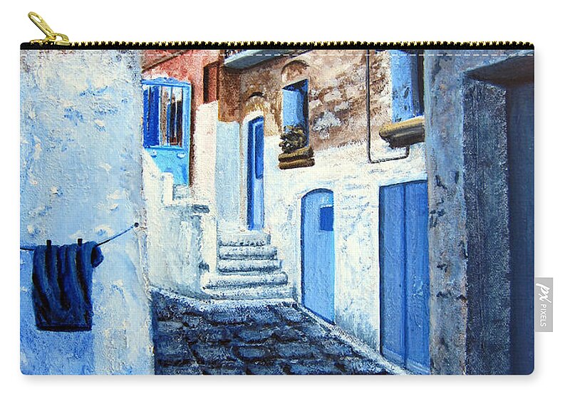 Landscape Zip Pouch featuring the painting Bari Italy by Leonardo Ruggieri
