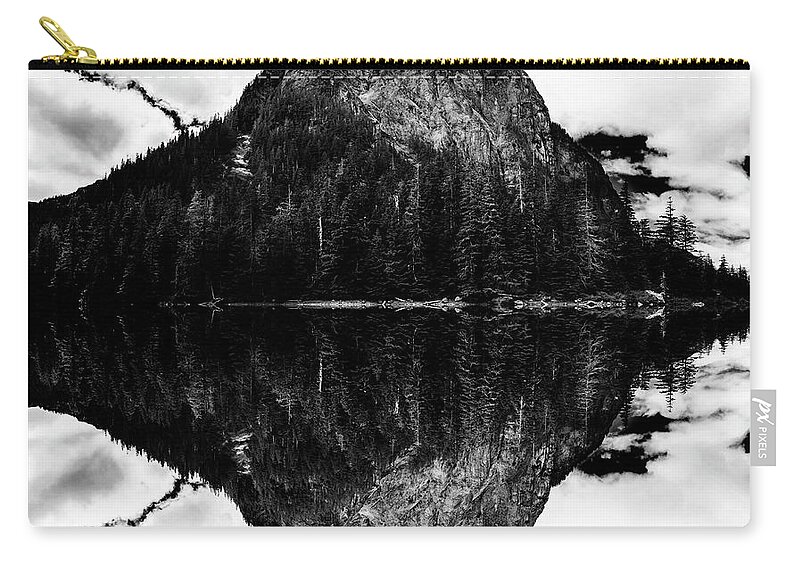 Epic Zip Pouch featuring the digital art Baring Mountain Reflection by Pelo Blanco Photo
