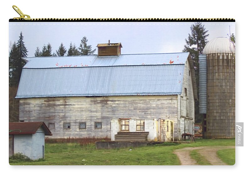 Barn Zip Pouch featuring the photograph Barn Again 27 by Cathy Anderson