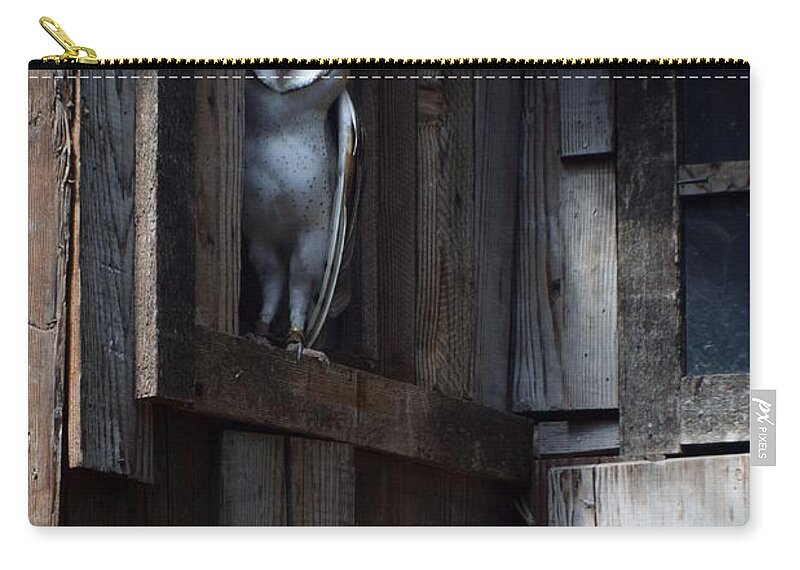 Owls Zip Pouch featuring the photograph Barn Owl......i See You. by Jimmy Chuck Smith