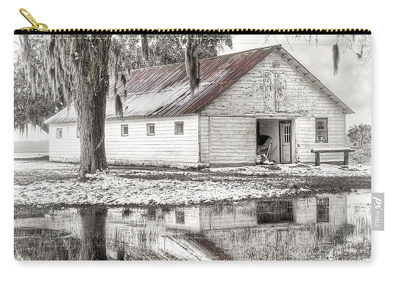 Landscape Zip Pouch featuring the photograph Barn Reflection by Scott Hansen