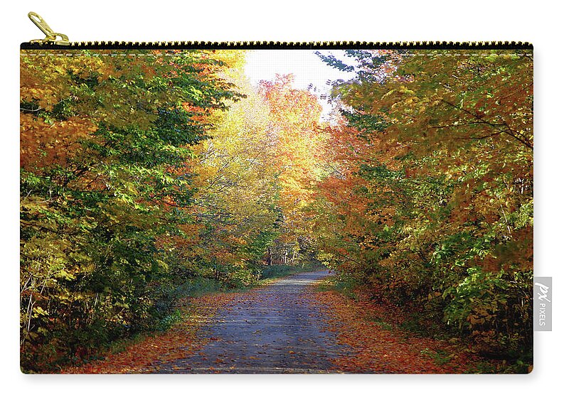 Barnes Road Zip Pouch featuring the photograph Barnes Road - cropped by John Meader
