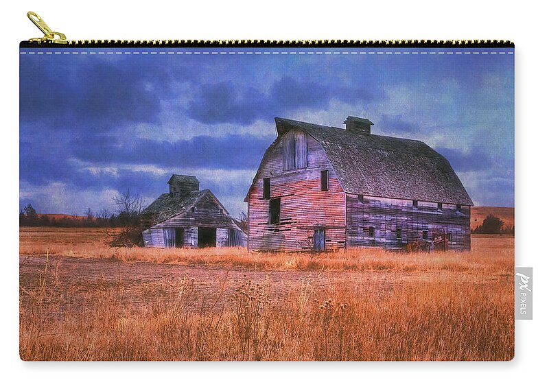 Barn Zip Pouch featuring the photograph Barns Brothers by Anna Louise