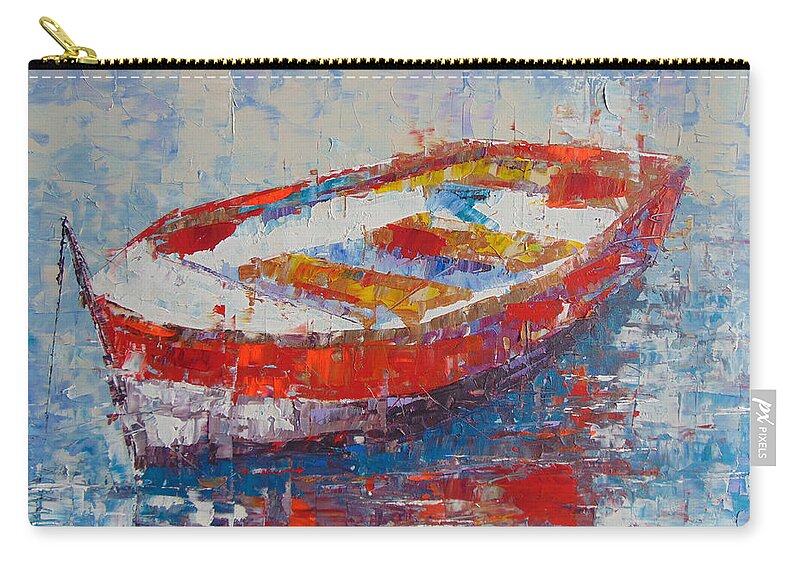 Impressionist Zip Pouch featuring the painting Barque by Frederic Payet
