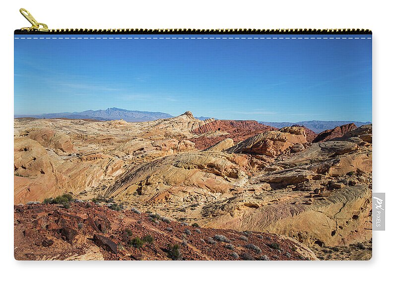 State Park Zip Pouch featuring the photograph Barren Desert by Ed Clark
