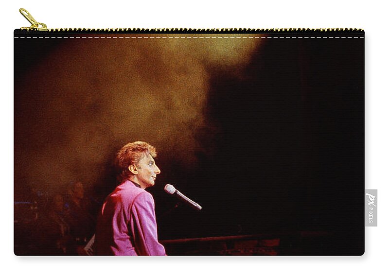 Barry Manilow Zip Pouch featuring the photograph Barry Manilow-0803 by Gary Gingrich Galleries