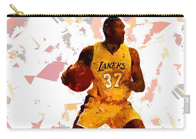 Basketball Zip Pouch featuring the painting Basketball 37 by Movie Poster Prints