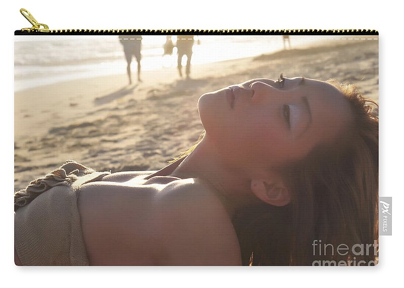 Glamour Photographs Zip Pouch featuring the photograph Basking in the sun by Robert WK Clark