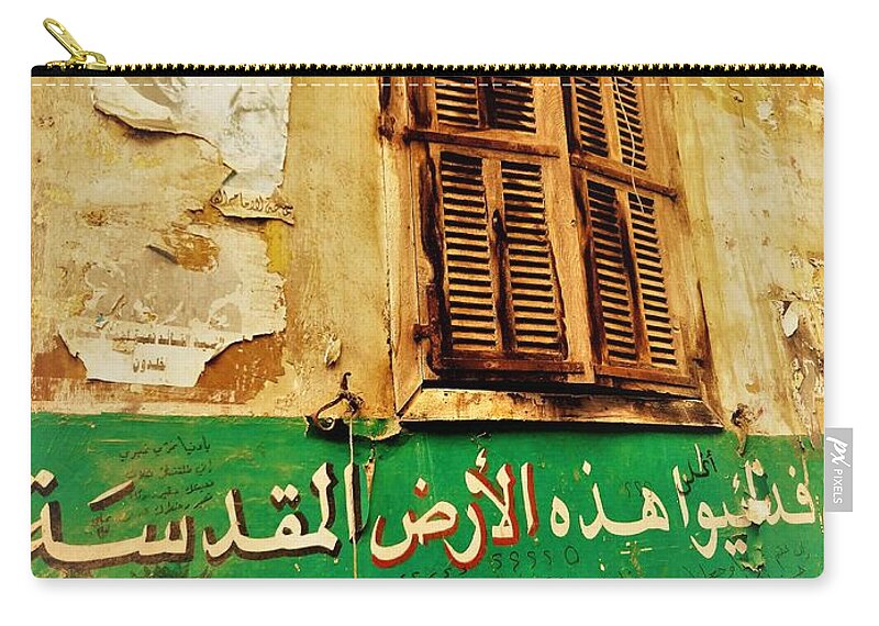 Beirut Zip Pouch featuring the photograph Basta Wall Art in Beirut by Funkpix Photo Hunter