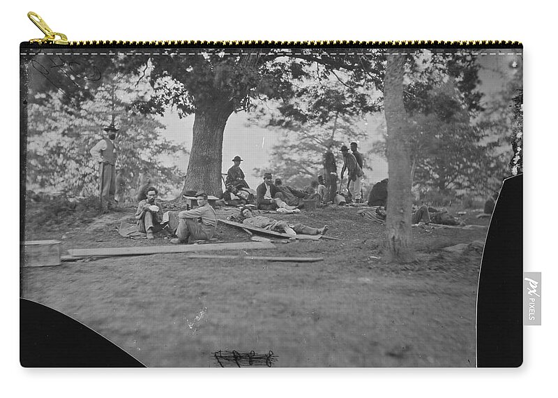 Battle Of Spotsylvania Zip Pouch featuring the photograph battle of Spotsylvania by Jackie Russo