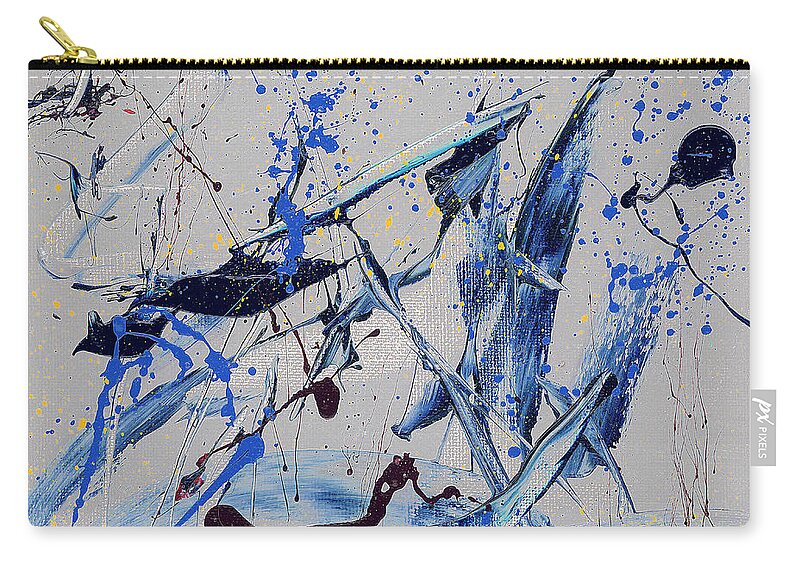 Battleship Zip Pouch featuring the painting Battleship Blues by Joe Loffredo