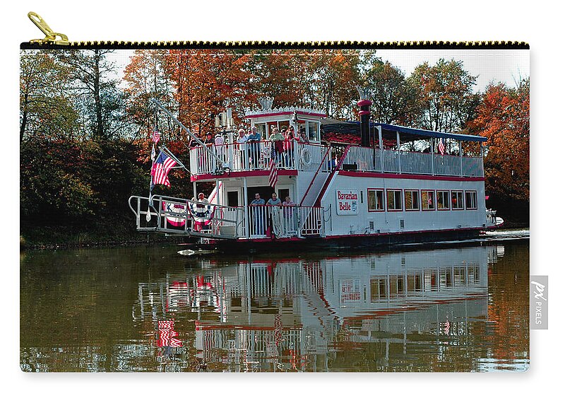 Usa Zip Pouch featuring the photograph Bavarian Belle Riverboat by LeeAnn McLaneGoetz McLaneGoetzStudioLLCcom