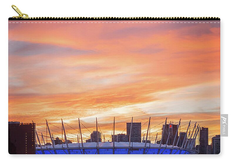 Canada Carry-all Pouch featuring the photograph BC Place Stadium at Sunset. Vancouver, BC by Rick Deacon